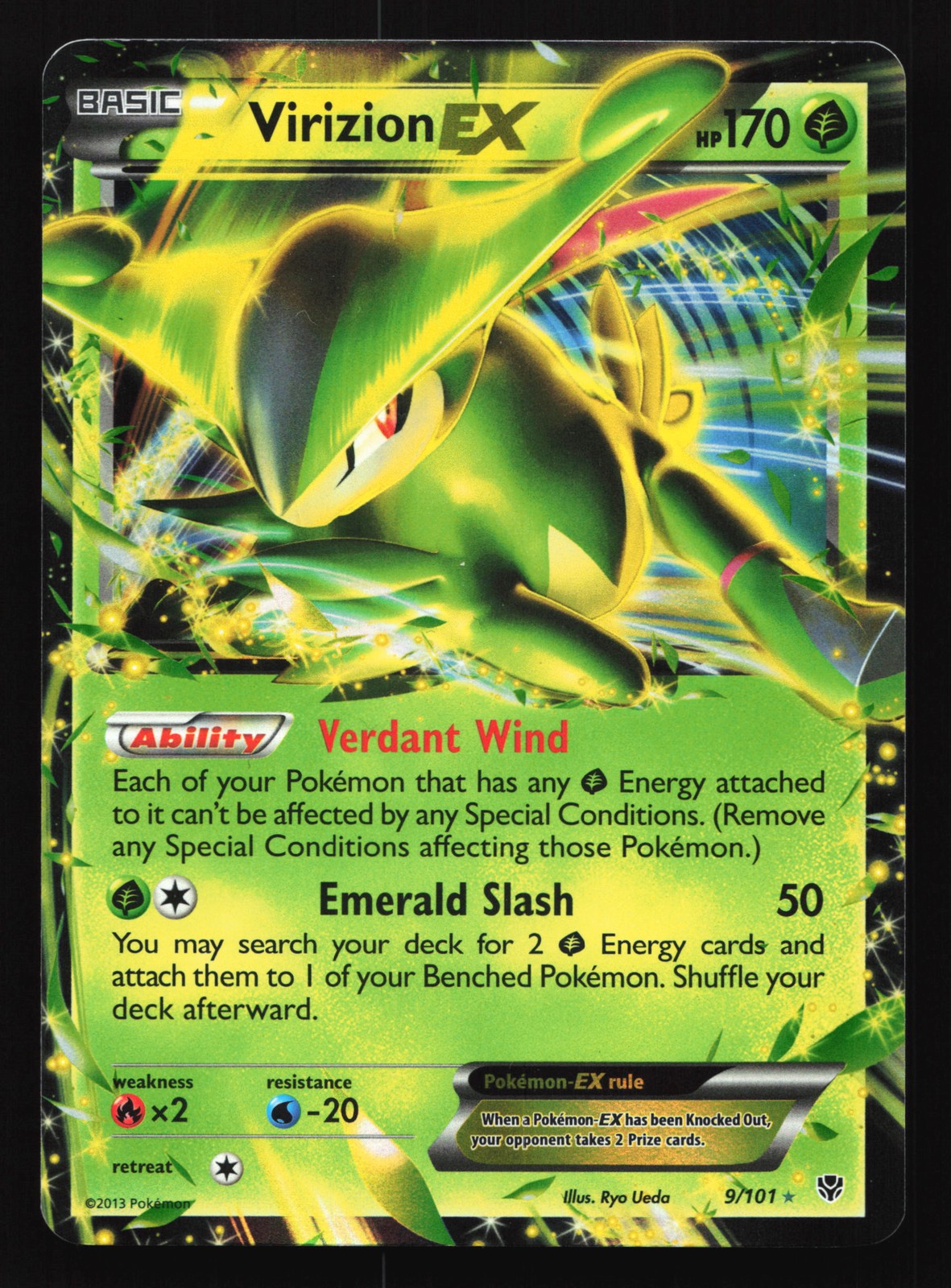 Virizion EX 9/101 Plasma Blast Ultra Rare Pokemon Card