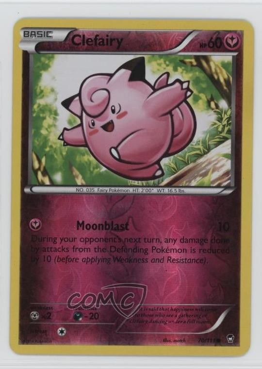 Clefairy Reverse Foil Pokemon XY Furious Fists #70