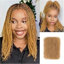 Soft Afro Kinky Human Hair Bulk for Dreadlock Extensions - Honey Blonde Style