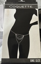 Coquette - 7247 - Crotchless Chain Gstring - METALLIC One Size New