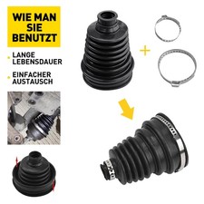 2x FALTENBALG ACHSMANSCHETTE UNIVERSAL & MONTAGEKEGEL MONTAGEKONUS ANTRIEBSWELLE