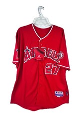 Mike Trout Los Angeles Angels Majestic Cool Base 6300 Authentic Jersey 52 Red