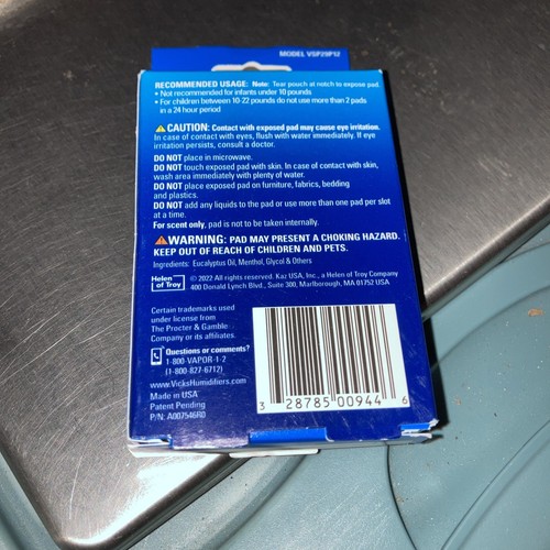 Vicks VapoPads Plus, Intense Cold Blasting Menthol 12 Refill Pads - Picture 3 of 3