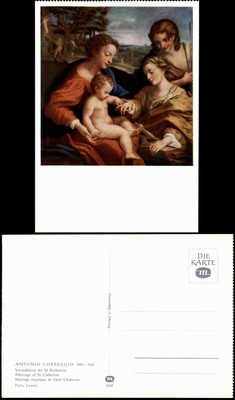 Künstlerkarte Künstler ANTONIO CORREGGIO: Vermählung der hl. Katharina 1970