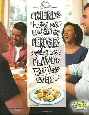 2016 Mrs. T's Pierogies A Teeco Inc. Frozen Food Friends PRINT AD Advertisement