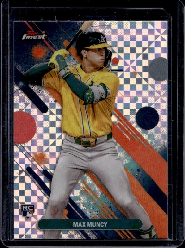 2025 Topps Finest Max Muncy Common RC X-Fractor Rookie #93 Athletics