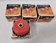 4 Inch Twisted Wire Cup Brush M14 Angle Grinder Rust Paint Removal Lot of 4 New