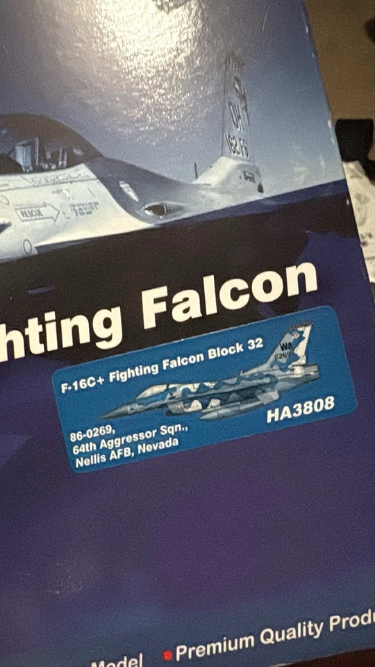 Hobby Master 1/72 F-16C Fighting Falcon USAF HA3808 64th AGRS Blizzard Nellis - Image 4 of 4