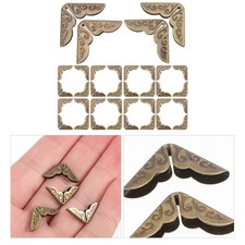 Heavy Duty Iron Book Corner Protectors Dark Brown Decorative Album Edge Guard