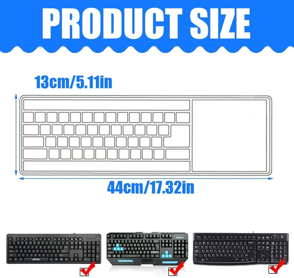 2 Stück Tastaturschutz Silikon Tastatur Abdeckungen Staubschutz Desktop Computer - Bild 2 von 4