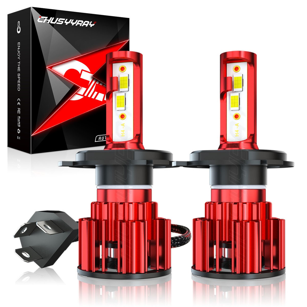 H4 White LED Headlight Motorcycle For Kawasaki Ninja ZX-6R ZX-7R