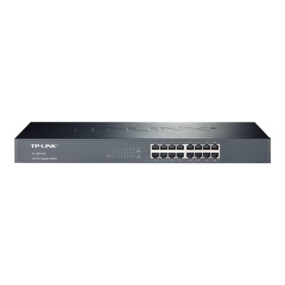 TP-Link TL-SG1016 Switch, 16 10/100/1000Mit/s-RJ45-Ports, 19-Zoll, Green IT