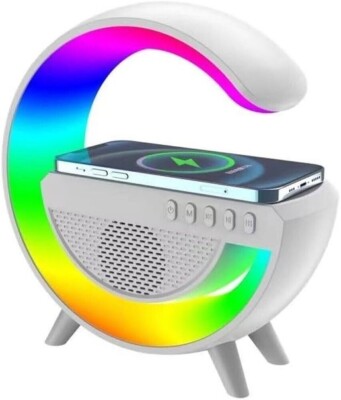 LED Wireless Charging Speaker with Bluetooth and FM Radio