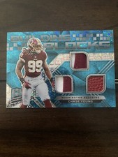 2020 Panini Spectra Chase Young Building Blocks Blue Neon 32/50 2  2 Color Patch