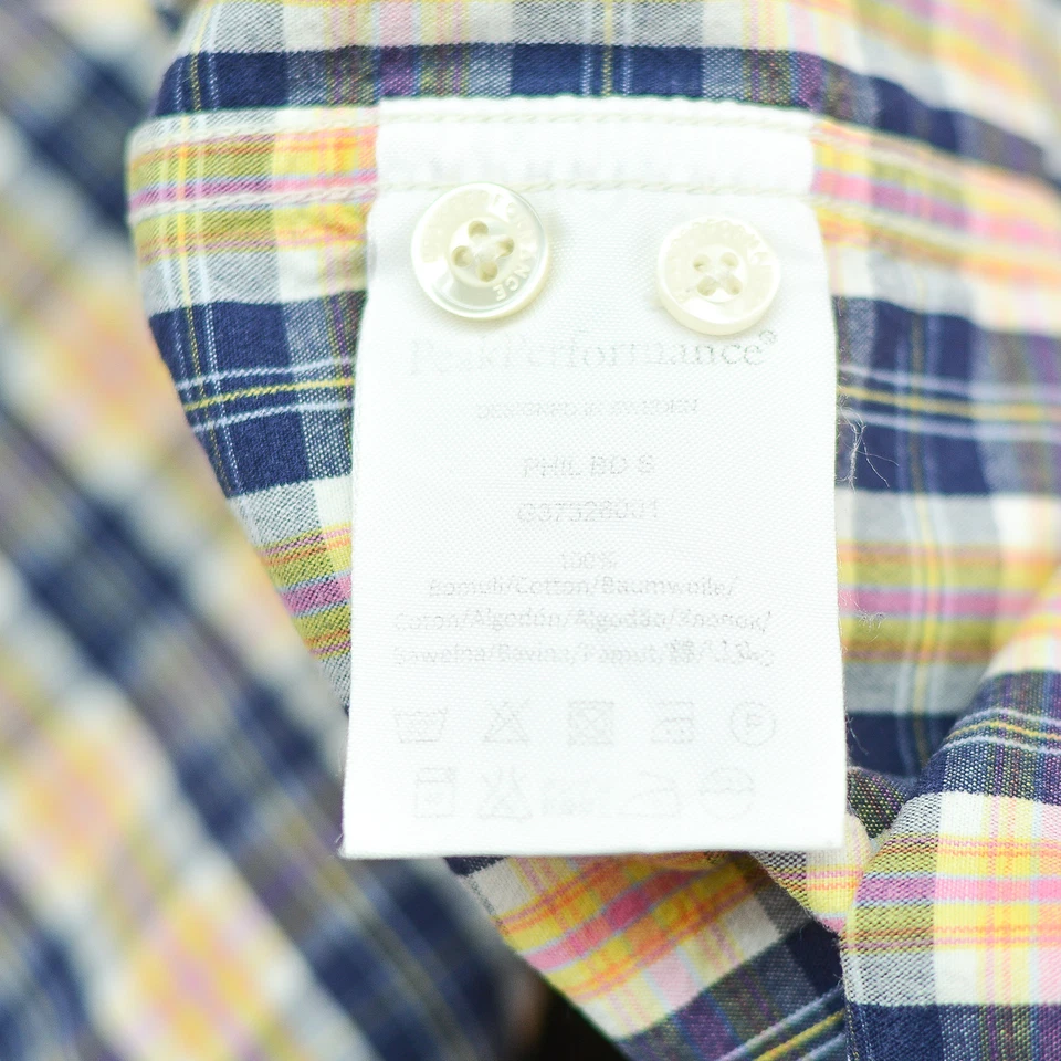 Peak Performance Men's Button Down Plaid Shirt Casual Long Sleeve Size L genuine - Image 4 of 4