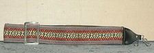 Classic 1970's Fire Colored X Pattern Hippie Camera Strap A4052