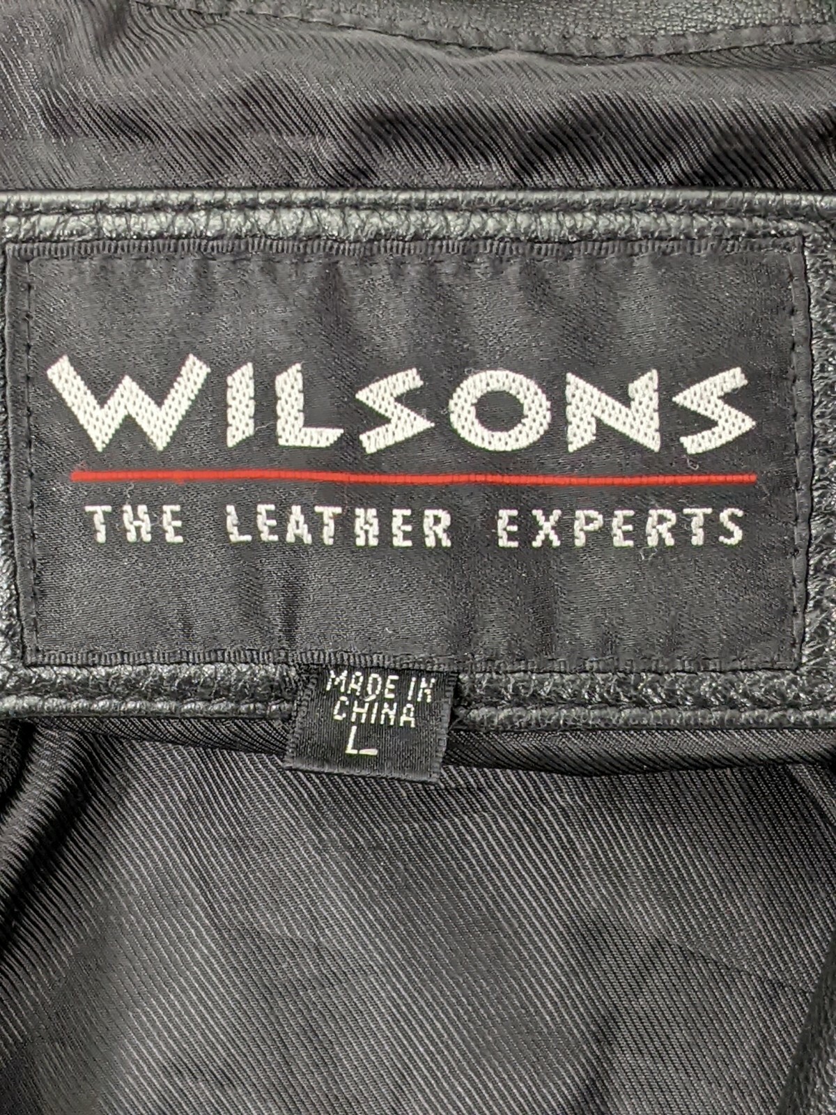 Wilsons Men's Large Black Leather Jacket Button F… - image 7