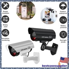 Waterproof Dummy Fake Surveillance Security Camera Imitation LED Flashing Light