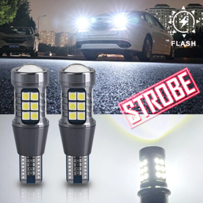 2x T15 921 Strobe Super Bright White LED Bulb Back up Reverse Light for Infiniti