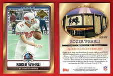 Roger Wehrli St. Louis Cardinals 2007 HOF Class Canton Topps Hall of Fame Card