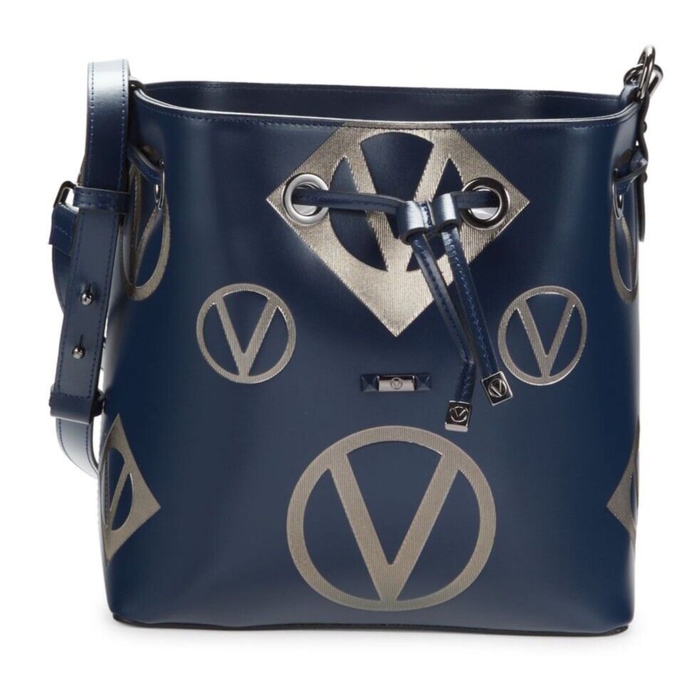 Valentino by Mario Valentino Logo Leather Bucket Crossbody