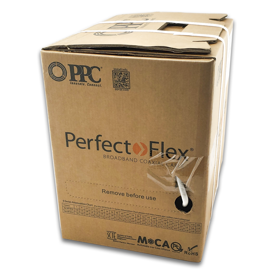 Ppc Cable 500 FT PPC CATV RG6 Cable SATELLITE White Coaxial 3GHz P6ET77VVWBFC ...