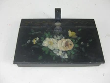 Vintage Tole Painted Tin Silent Butler Crumb Catcher