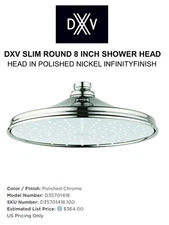 Rain Can Showerhead 8 Inch Traditional (Polished Chrome)/D35700108.100 ☆DXV☆