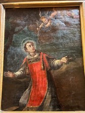 Quadro olio su tela 1700' S.Stefano - old master painting 1700' S.Stefano