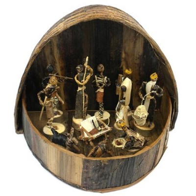 Banana Fiber Nativity Set Round Kenya