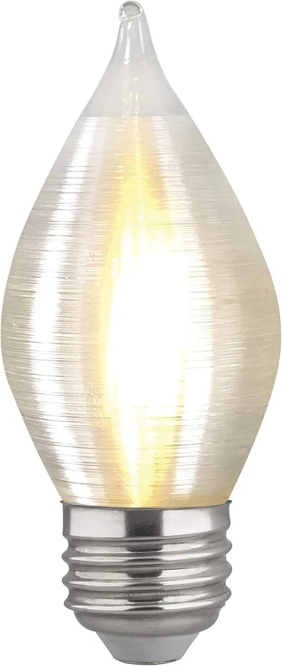 Diodesy 4PK LED Spunlite Light Bulb, Satin C15, E26, All Dimmer, 2700K, 4W, 40W - Image 3 of 3