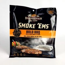 Bear Mountain Smoke ‘Ems BOLD BBQ Real Wood Smoke On Any Grill 12 Oz NEW