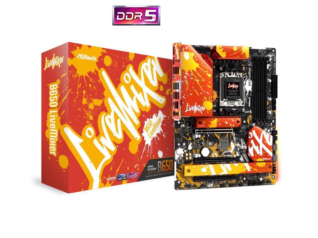 新品 ASRock B650 LiveMixer マザーボード AMD AM5 Buy ASRock B650 LiveMixer AM5 ATX AMD Motherboard online | eBay