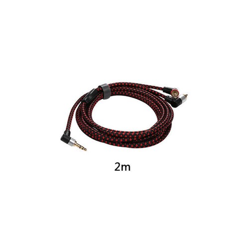 90 Degree 3.5mm Male To 2 Rca Male Cable Right Angle Stereo Audio Aux For Dj - Zdjęcie 11 z 13