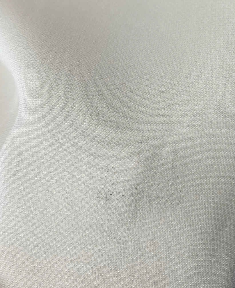 Abito Valentino ALTERATO bianco sporco lana seta pizzo top senza maniche linea A tg 6