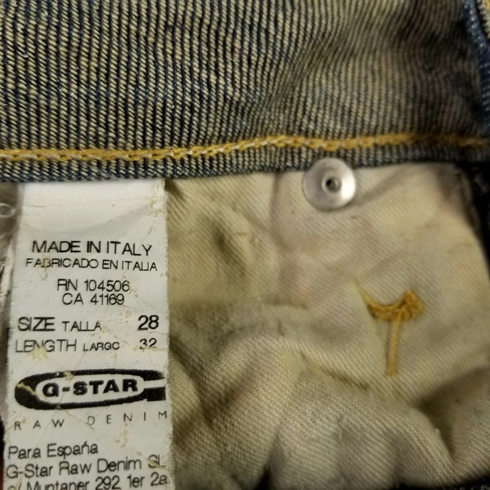 Pantalones de mezclilla gruesos pesados vintage G-Star talla 28 para mujer Midge pierna recta años 2000 Foto 4 de 4