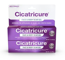 CICATRICURE Face Body Scar Gel, Reduces The Appearance of Old New Scars,