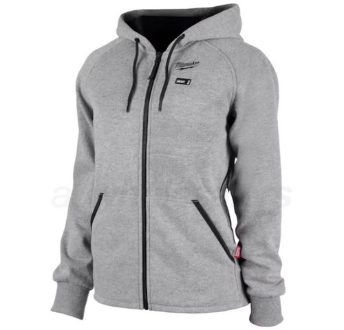 Milwaukee Tool Women's Large M12 12V Li-Ion Cordless Gray Heated Hoodie/Sweater