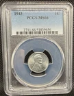 1943 Lincoln Wheat Steel Cent Penny PCGS MS66 - Blazing Mint State Luster