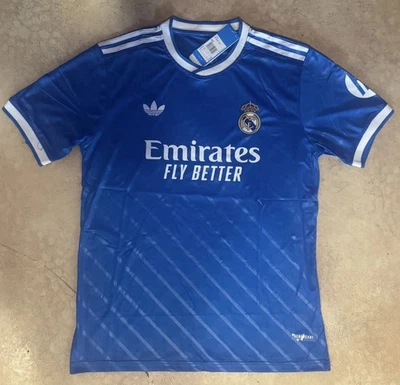 adidas Maillot Real Madrid Extérieur M Bleu/Blanc Manches courtes, L,M,XL - Photo 1/2