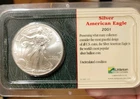 2001 Silver Eagle 1 oz .999 Fine Silver Uncirculated Littleton Pack - SEALED