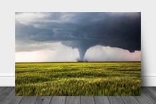 Tornado Metal Print: Kansas Storm Wheat Field Extreme Stormy Weather Wall Art