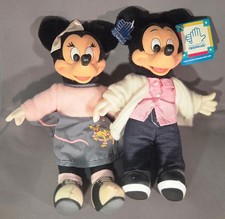 Vintage Disney Mickey Mouse Minnie Mouse 11 Stuffed Plush Applause Pair