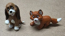 Vintage Bully Disney Fox and the Hound Todd the Fox & Copper The Hound Figures