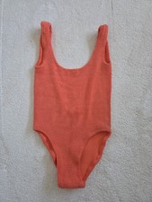 Zara Crinkle Swimsuit Size M Medium Coral