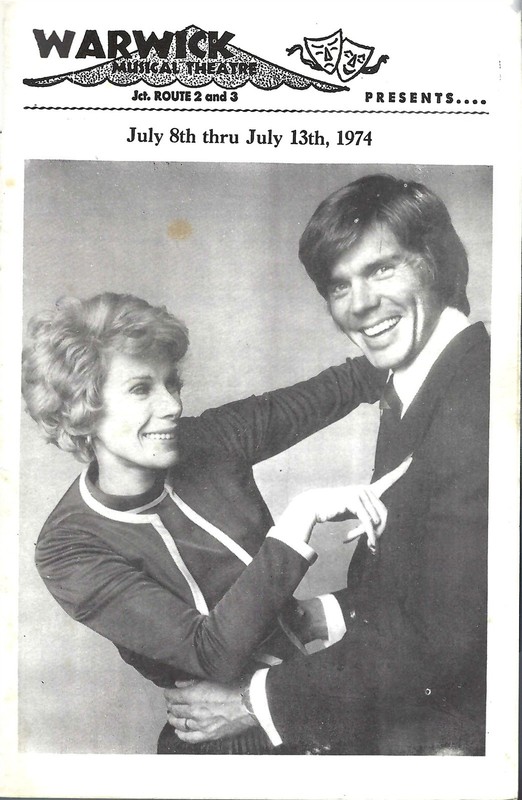John Davidson & Joan Rivers Playbill, Warwick Musical Theatre, Rhode Island 1974