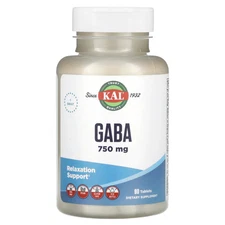 GABA, 750 mg, 90 Tablets