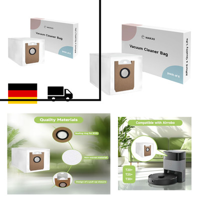 6 Stück Staubbeutel für Airrobo T20 T25 T30 GT