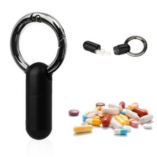 Small Titanium Pill Case Keychain Portable Tiny Pills Container for Outdoor