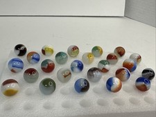 014 Lot Of 25 Vintage Vitro Agate Marbles. Mixed Lot